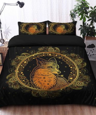 Mandala Fox Bedding Set Duvet Cover And 2 Pillowcases