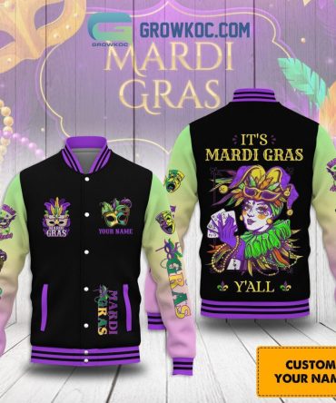 Custom Mardi Gras Varsity Jacket - Personalize Your Festive Style - Unique Design!