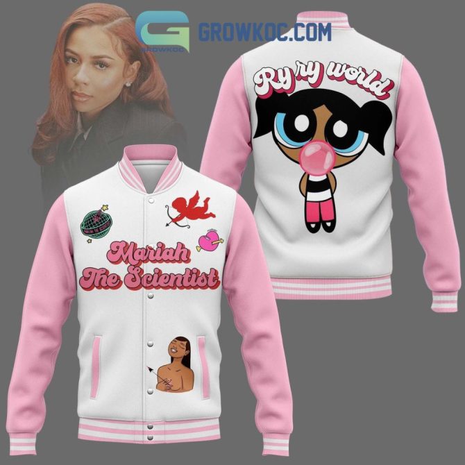 Limited Edition Pink Varsity Jacket - Cute Cartoon & Graphic Design