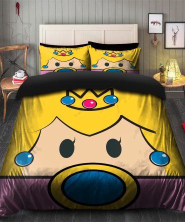Mario Princess Bedding Set Duvet Cover And 2 Pillowcases