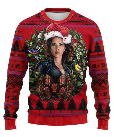 Black Widow Noel Mc Ugly Christmas Sweater Thanksgiving Gift