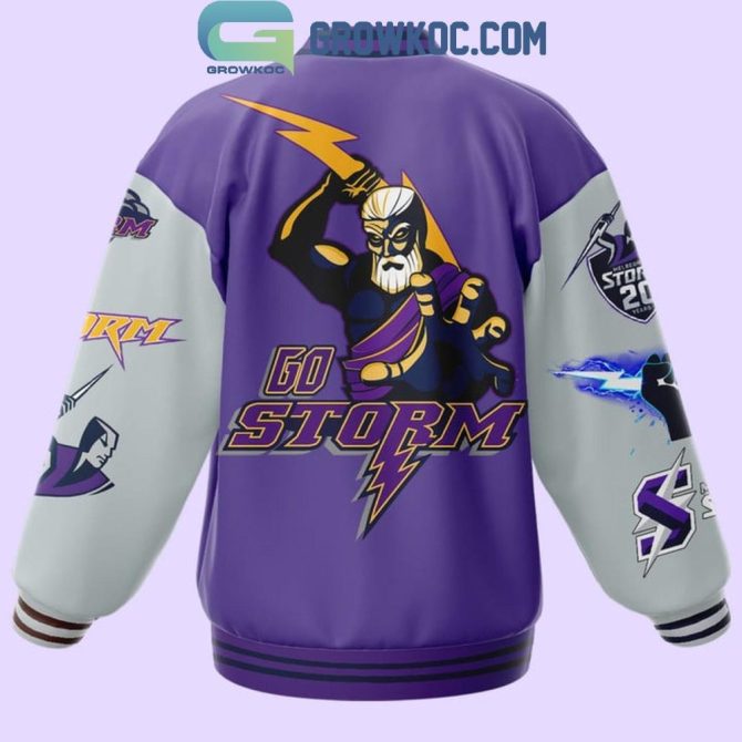 Melbourne Storm Varsity Jacket - Limited Edition, Stylish & Warm Fan Gear - Image 3