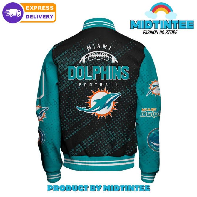 Miami Dolphins 2024 Nfl Pattern Baseball Jacket - Image 3
