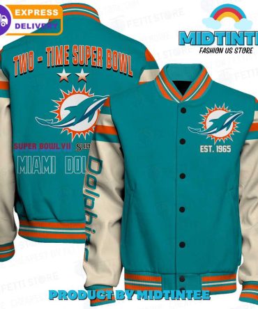 Miami Dolphins Super Bowl Varsity Jacket - Vintage Nfl Fan Gear, Fast Shipping!