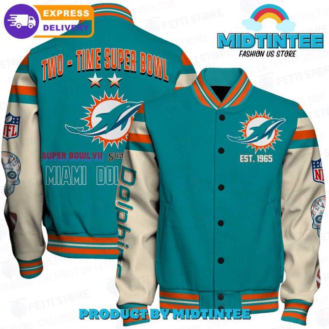 Miami Dolphins Super Bowl Varsity Jacket - Vintage Nfl Fan Gear, Fast Shipping!