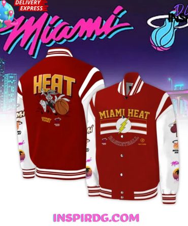 Miami Heat Looney Tunes Retro Baseball Jacket