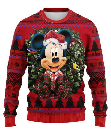 Festive Mickey Mouse Christmas Sweater - Cozy Holiday Knit For Disney Fans