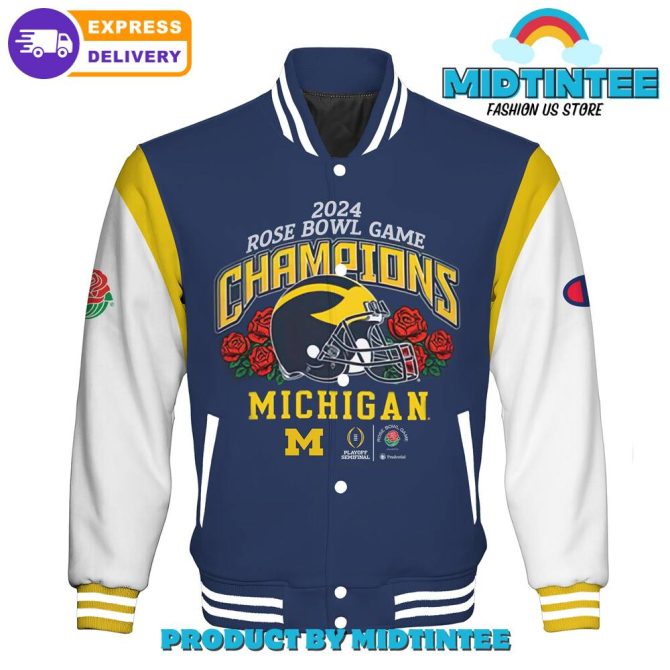 2024 Rose Bowl Champions Michigan Varsity Jacket - Limited Edition, Fast Shipping! - Image 2