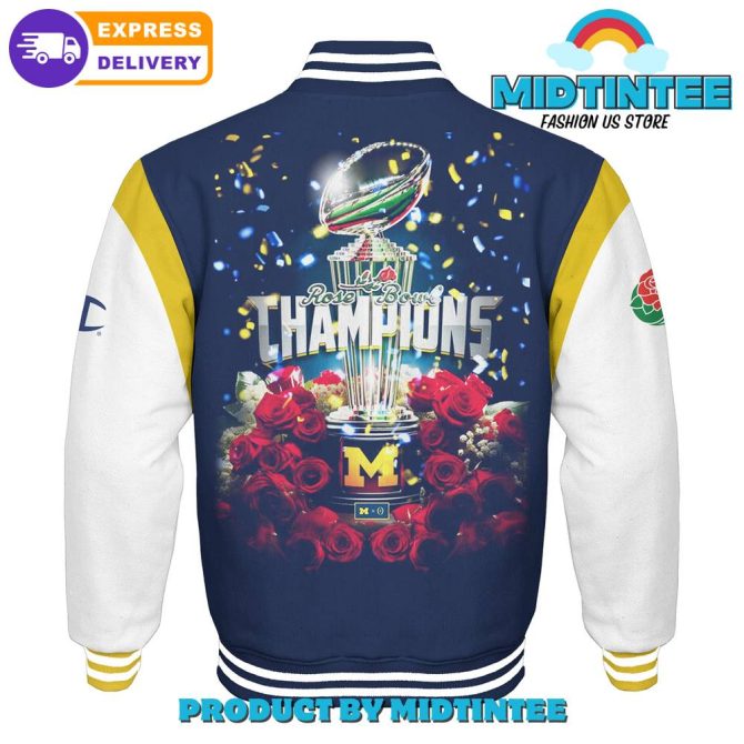2024 Rose Bowl Champions Michigan Varsity Jacket - Limited Edition, Fast Shipping! - Image 3