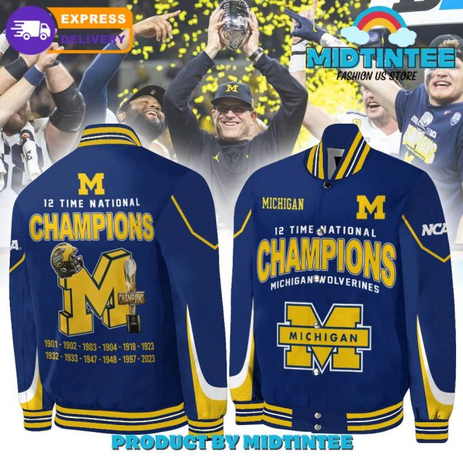Michigan Wolverines 12-Time Champions Jacket - Celebrate Victory In Style!
