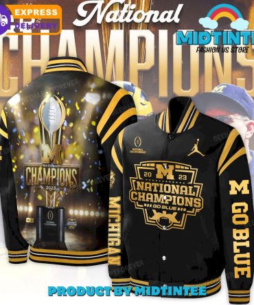2023 National Champions Jacket - Michigan Go Blue! Limited Edition Varsity Bomber - Fast Shipping