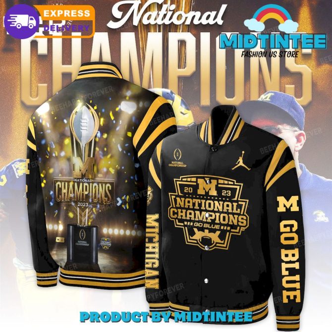 2023 National Champions Jacket - Michigan Go Blue! Limited Edition Varsity Bomber - Fast Shipping