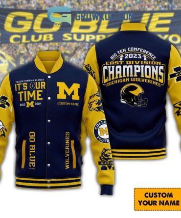 Customizable Michigan Wolverines 2023 Champions Varsity Jacket – Go Blue Spirit Gear!