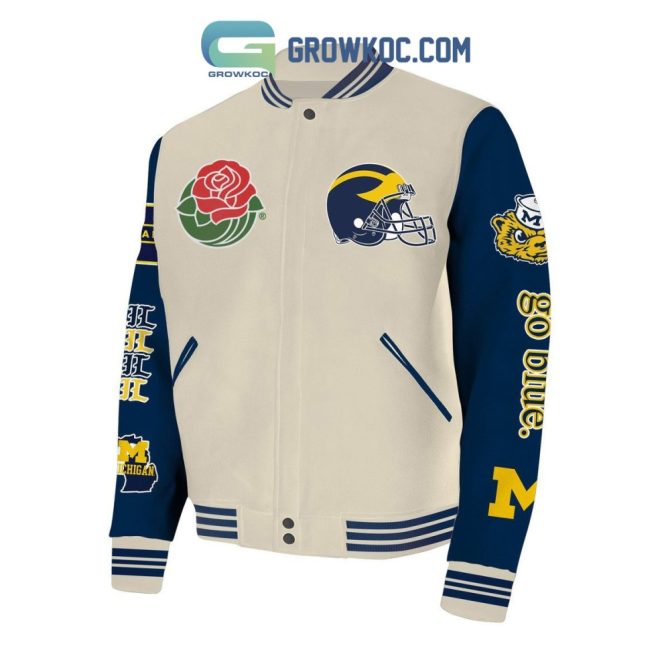 Michigan Wolverines 2024 Rose Bowl Champions Varsity Jacket – Limited Edition Fan Gear - Image 2