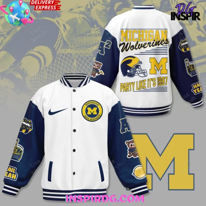 Michigan Wolverines Party Like Baseball Jacket