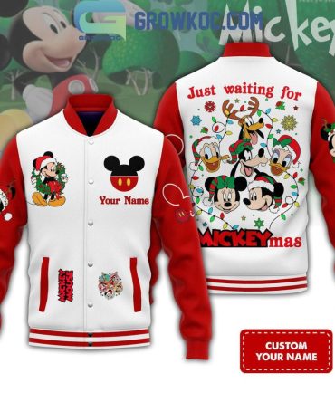 Custom Mickeymas Varsity Jacket – Personalized Disney Holiday Design