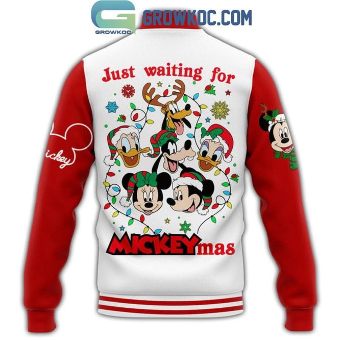 Custom Mickeymas Varsity Jacket – Personalized Disney Holiday Design - Image 3