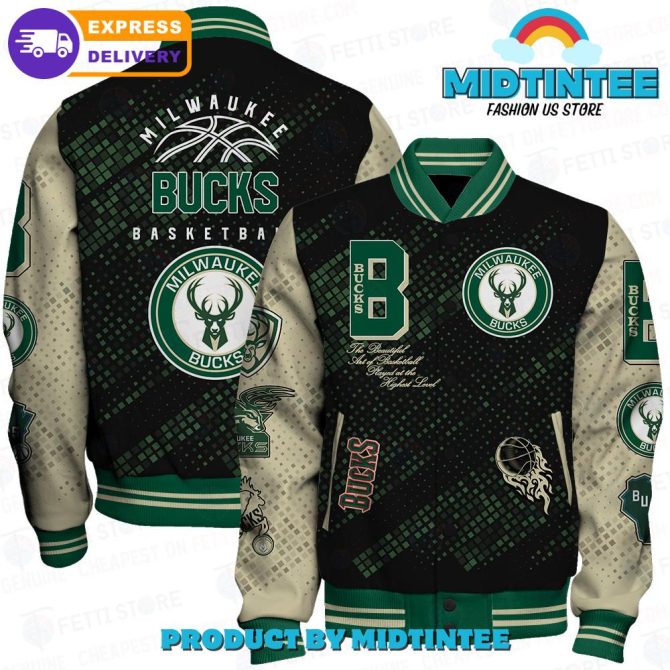 Milwaukee Bucks Varsity Jacket - Stylish Basketball Fan Gear , Fast Shipping