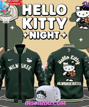 Milwaukee Bucks X Hello Kitty Night Limited Varsity Jacket