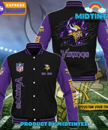 Custom Vikings Varsity Jacket – Personalized Nfl Fan Gear With Fast Delivery