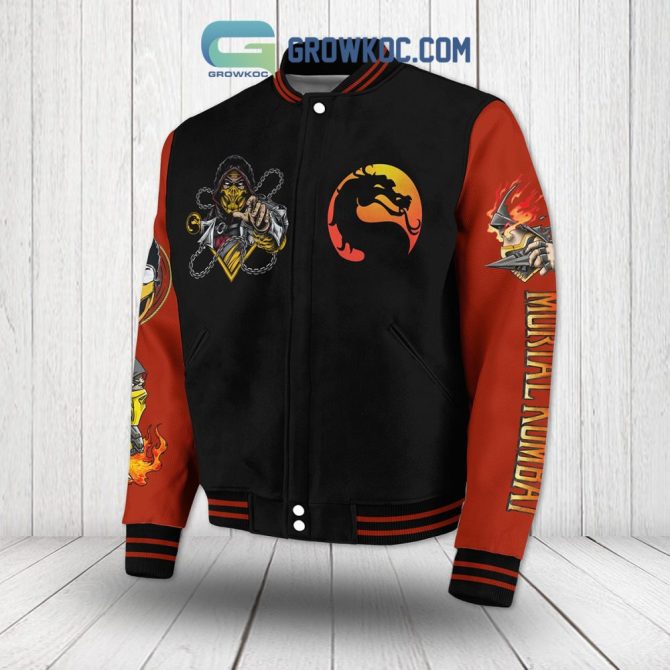 Mortal Kombat Scorpion Varsity Jacket - Ultimate Fan Gear With Iconic Design - Image 2