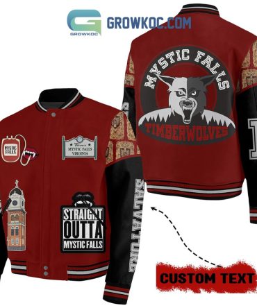 Customizable Mystic Falls Timberwolves Varsity Jacket – Unique Design & Personal Text Option