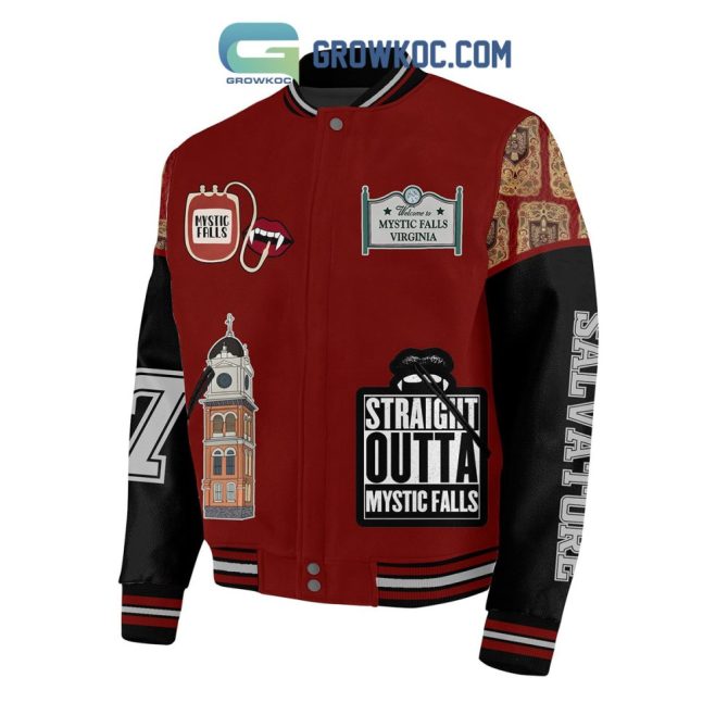 Customizable Mystic Falls Timberwolves Varsity Jacket – Unique Design & Personal Text Option - Image 2