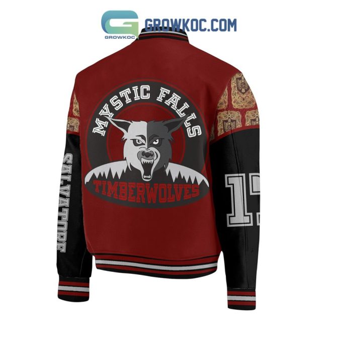 Customizable Mystic Falls Timberwolves Varsity Jacket – Unique Design & Personal Text Option - Image 3