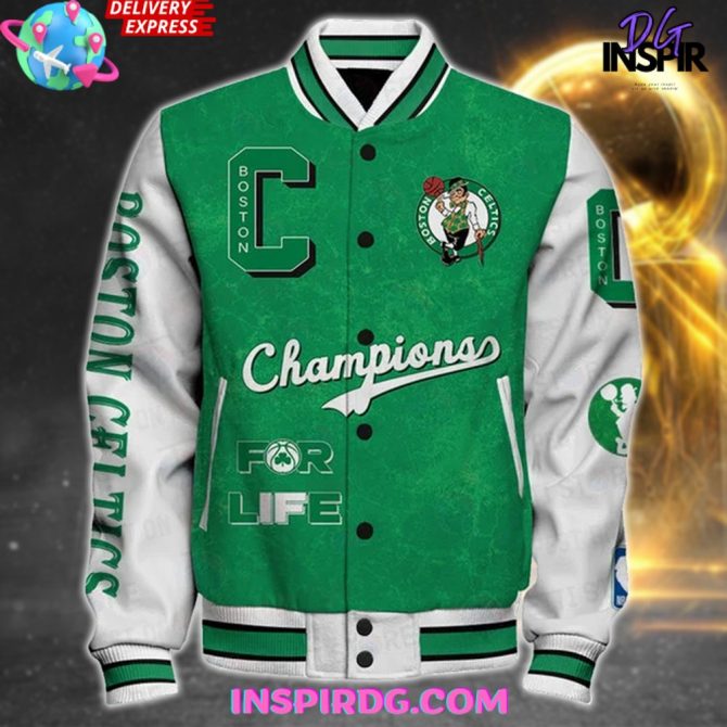 Nba Boston Celtics 17X Champions Varsity Jacket - Image 2
