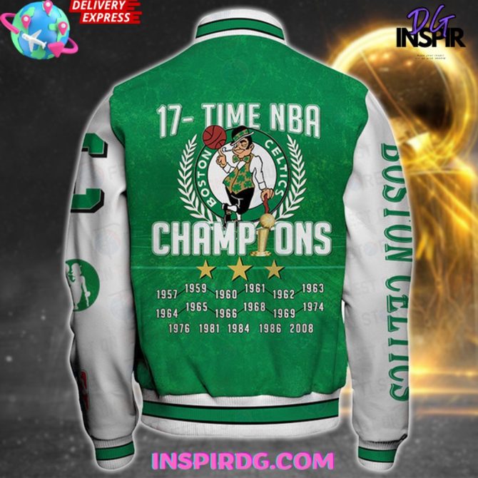 Nba Boston Celtics 17X Champions Varsity Jacket - Image 3