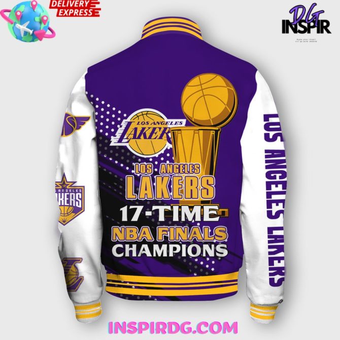 Nba Los Angeles Lakers 17X Champions Varsity Jacket - Image 3