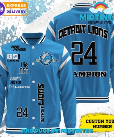 Custom Detroit Lions Jacket - Champion 2024 Design, Personalized Number, Fast Shipping