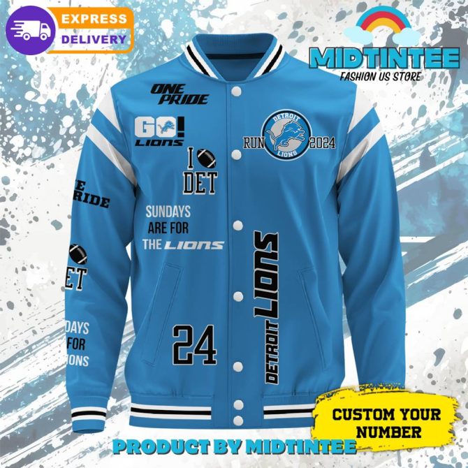 Custom Detroit Lions Jacket - Champion 2024 Design, Personalized Number, Fast Shipping - Image 2