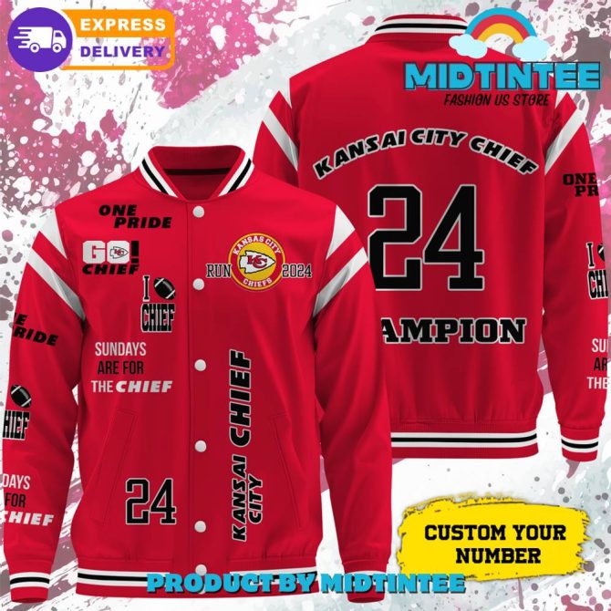 Customizable Kansas City Chiefs Varsity Jacket – Champion Design, Fast Shipping!