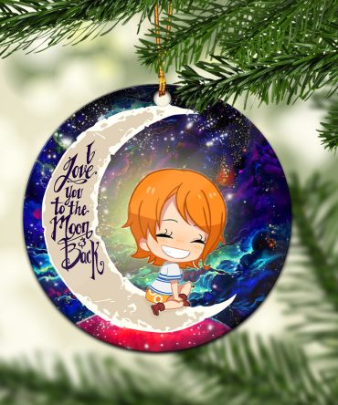 Nami One Piece Love You To The Moon Galaxy Ceramic Circle Ornament Perfect Gift For Christmas Holiday