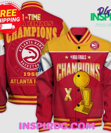 Atlanta Hawks Champions Print Varsity Jacket