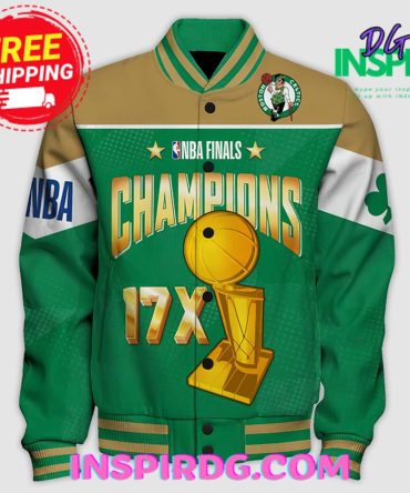 Boston Celtics Champions Print Varsity Jacket