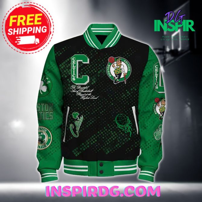 Boston Celtics National Basketball Association Varsity Jacket - Image 2