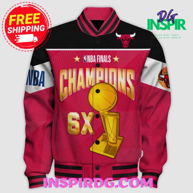 Chicago Bulls Champions Print Varsity Jacket - Image 2