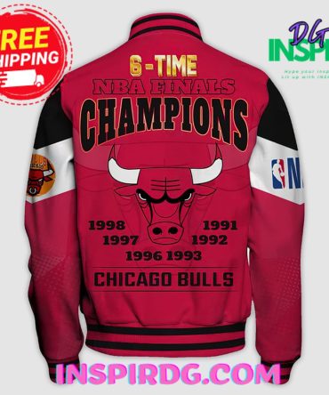 Chicago Bulls Champions Print Varsity Jacket