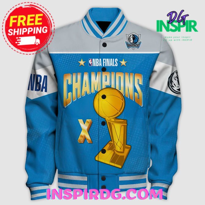Dallas Mavericks Champions Print Varsity Jacket