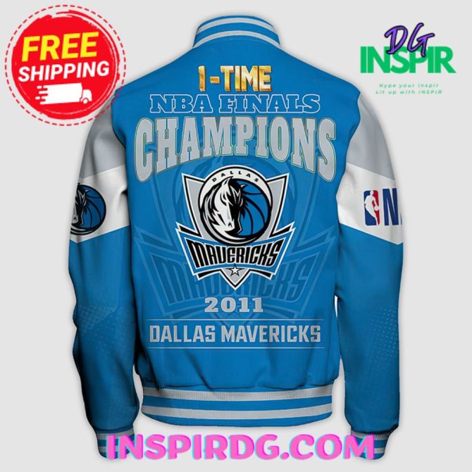Dallas Mavericks Champions Print Varsity Jacket - Image 2