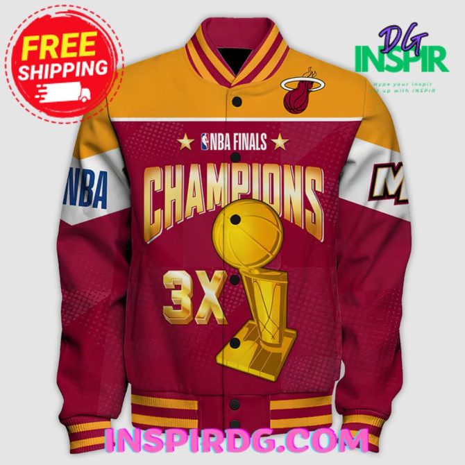 Miami Heat Champions Print Varsity Jacket