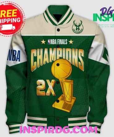 Milwaukee Bucks Champions Print Varsity Jacket