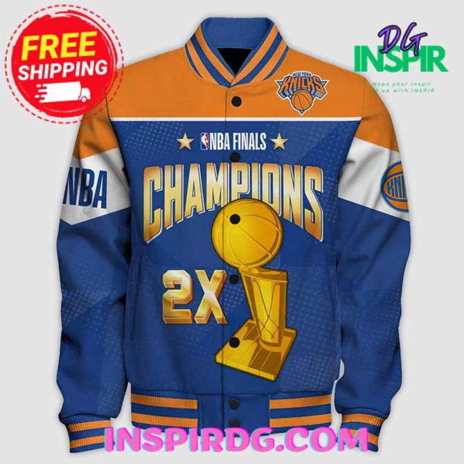New York Knicks Champions Print Varsity Jacket