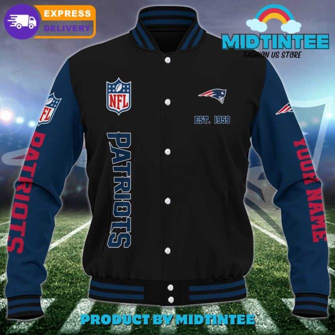 Customizable Patriots Varsity Jacket - Personalized Nfl Team Apparel, Fast Shipping! - Image 2