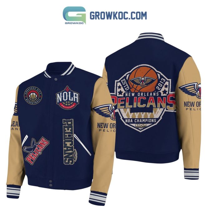 New Orleans Pelicans Varsity Jacket – Champion Style, Nba Fan Apparel - Image 2