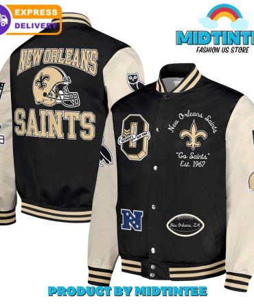 New Orleans Saints Full Snap Varsity Jacket