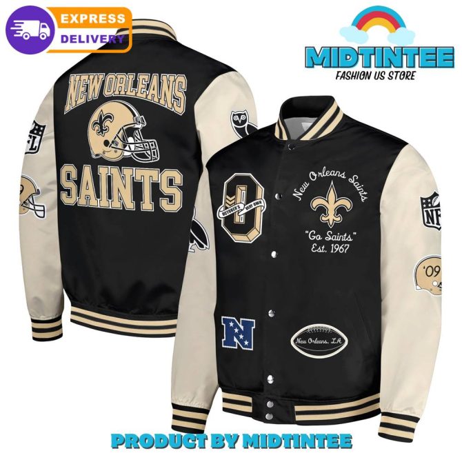 New Orleans Saints Full Snap Varsity Jacket