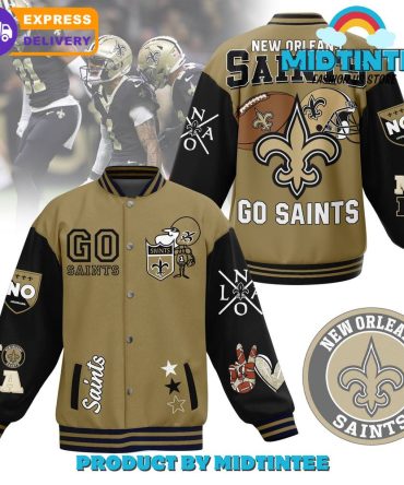 New Orleans Saints Varsity Jacket – Stylish Fan Gear With Express Delivery!